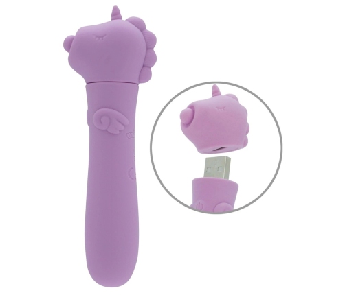 Unihorn USB Karma Lilac Mini Intimate Massager, Soft Silicone, 14.3 cm