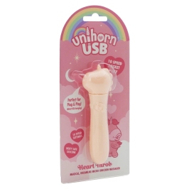 Unihorn USB Heart Throb Mini Intimate Massager, 10 Modes, Pink, 14.3cm Unihorn USB Heart Throb Mini Intimate Massager, 10 Modes, Pink, 14.3cm