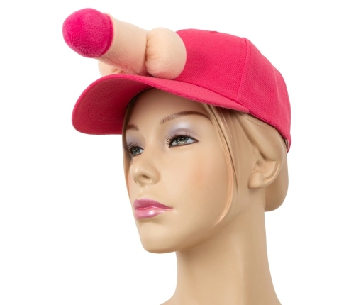 You2Toys Novelty Pink Baseball Cap with Plush 3D Decoration, Adjustable
