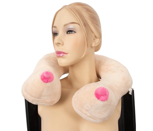 You2Toys Plush Neck Pillow Model with Anatomical Curved Design, Beige