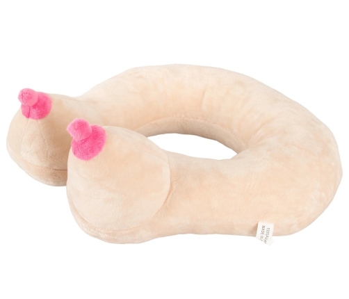 You2Toys Plush Neck Pillow Model with Anatomical Curved Design, Beige