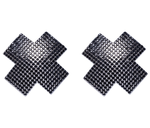 Cottelli Accessoires Cross Black Decorative Nipple Stickers 7.5 cm