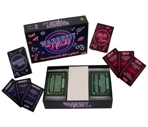 Tease & Reveal Truth or Dare 2 Card Game Bilingual 150 Cards