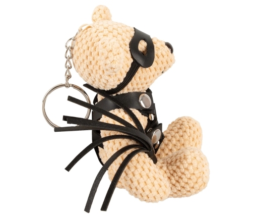 Bad Kitty Teddy Keychain 11cm - Plush Mascot with Mini Harness & Mask