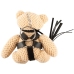 Bad Kitty Teddy Keychain 11cm - Plush Mascot with Mini Harness & Mask
