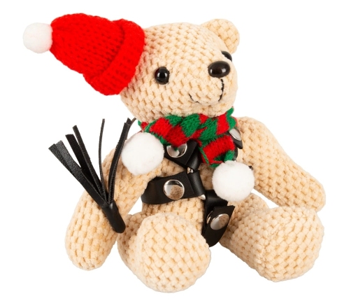 Bad Kitty Teddy Winter Edition Plush Keychain 11cm with Harness & Accessories