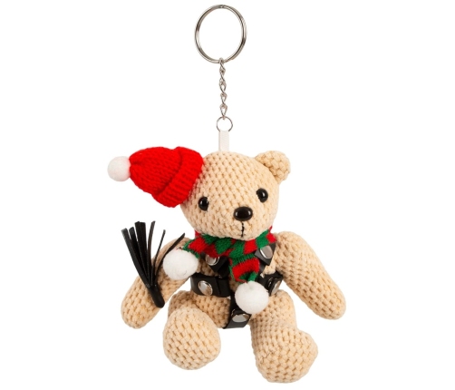 Bad Kitty Teddy Winter Edition Plush Keychain 11cm with Harness & Accessories