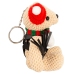 Bad Kitty Teddy Winter Edition Plush Keychain 11cm with Harness & Accessories