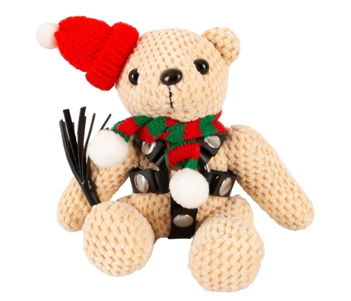 Bad Kitty Teddy Winter Edition Plush Keychain 11cm with Harness & Accessories