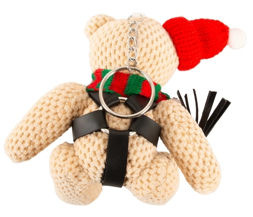 Bad Kitty Teddy Winter Edition Plush Keychain 11cm with Harness & Accessories