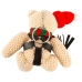 Bad Kitty Teddy Winter Edition Plush Keychain 11cm with Harness & Accessories