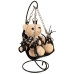 Bad Kitty Teddy Bear with Harness & Swing - 11 cm, Keychain Accessory