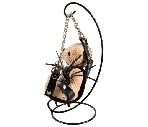 Bad Kitty Teddy Bear with Harness & Swing - 11 cm, Keychain Accessory