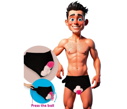 You2Toys Novelty Briefs with Inflatable Plush Feature, One Size, Black