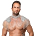 Bad Kitty Spiked Collar & Shoulder Chain - Adjustable Silver Body Jewelry