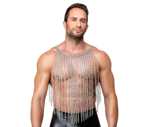 Bad Kitty Chainmail Collar/Skirt Adjustable Silver Unisex Metal Design