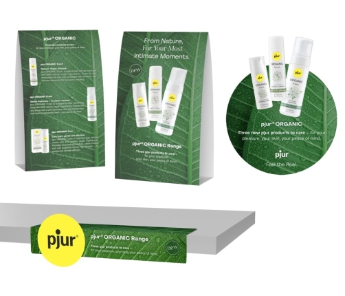 Pjur POS Kit ORGANIC - Promotional Display Set, 3 Pieces