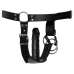 ZADO Men's Leather Harness String S/M Adjustable with Latex Insert