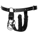 ZADO Leather Harness L/XL with Adjustable Rings and Latex Insert