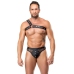 ZADO Men's Leather Harness S-L Adjustable Black Chest Accessory