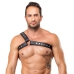 ZADO Men's Leather Harness S-L Adjustable Black Chest Accessory