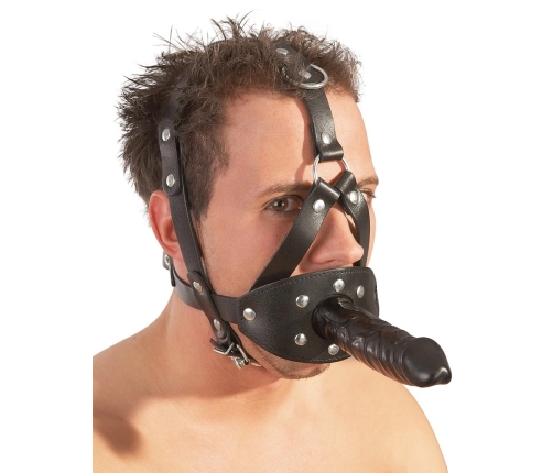 LeatherHead harness with Dildo