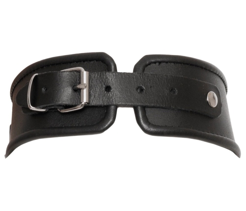 Leather collar and handcuffs