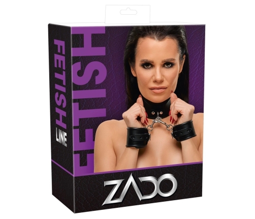 Leather collar and handcuffs