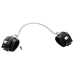 ZADO Leather Ankle Cuffs Black 8cm Adjustable with Padlocks