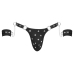 Svenjoyment Men's Matte Thong with Adjustable Cuffs 2XL Black