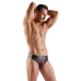 Svenjoyment Thong 2XL Black Wetlook with Red Accents, Stretch Fit
