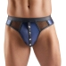 Svenjoyment Men's Thong L Dark Blue Net Inserts Wetlook