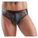 Svenjoyment Wetlook Men's Briefs with Zipper Front and Mesh Accents M