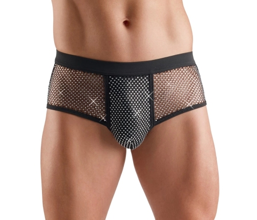 Svenjoyment Men's Sparkle Black Briefs 2XL with Gem Accents