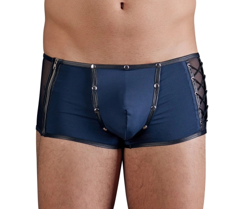 NEK Men's Microfibre Pants L Black-Silver Contrast, Stretch Fit