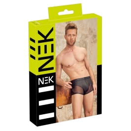 NEK Men's Matte Black Pants with Sheer Mesh Inserts, Size S
