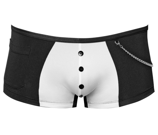 Svenjoyment Men's Pants Waiter Style XL Black & White Decorative Chain