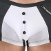 Svenjoyment Men's Black & White Waiter Style Pants 2XL Decorative Chain