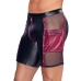 NEK Men's Matte Look Pants L with Red Stripes, Chains & Cargo Pocket