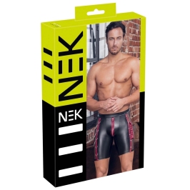 NEK Men's Matte Look Pants XL with Chains, Cargo Pocket & Net Inserts