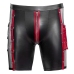 NEK Men's Matte Black Pants 2XL with Red Stripes & Chains Detail