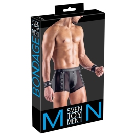 Svenjoyment Bondage Pants S Black Matte-Net with Detachable Cuffs Svenjoyment Bondage Pants S Black Matte-Net with Detachable Cuffs