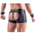 Svenjoyment Bondage Men's Pants M Black Matte Look with Handcuffs & Open Back