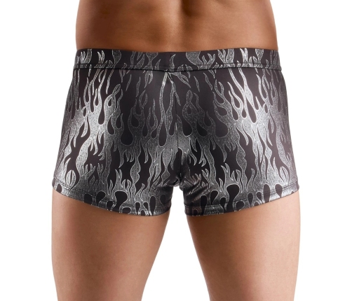 Svenjoyment Pants M Metallic Silver Design Black Stretchy Band