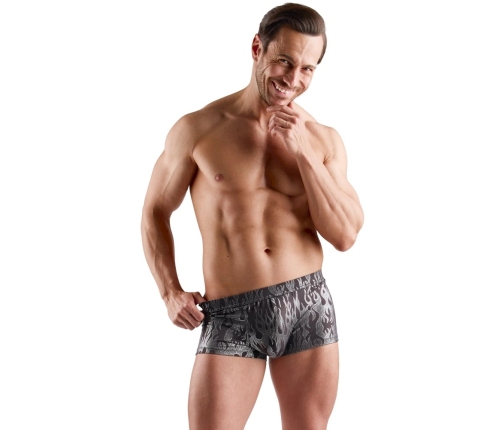 Svenjoyment Pants M Metallic Silver Design Black Stretchy Band