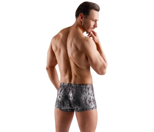 Svenjoyment Pants M Metallic Silver Design Black Stretchy Band