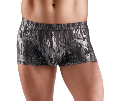 Svenjoyment Pants M Metallic Silver Design Black Stretchy Band