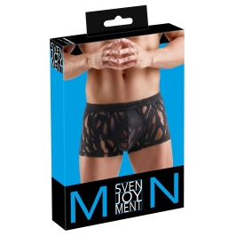 Svenjoyment Pants M Black Burnout Effect Stretch Waistband