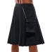 Svenjoyment Men's Classic Black Pleated Kilt with Detachable Pocket L