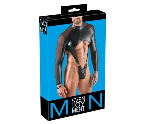 Svenjoyment Men's Body XL Black Powernet & Matte Look, Zipped, Long Sleeve